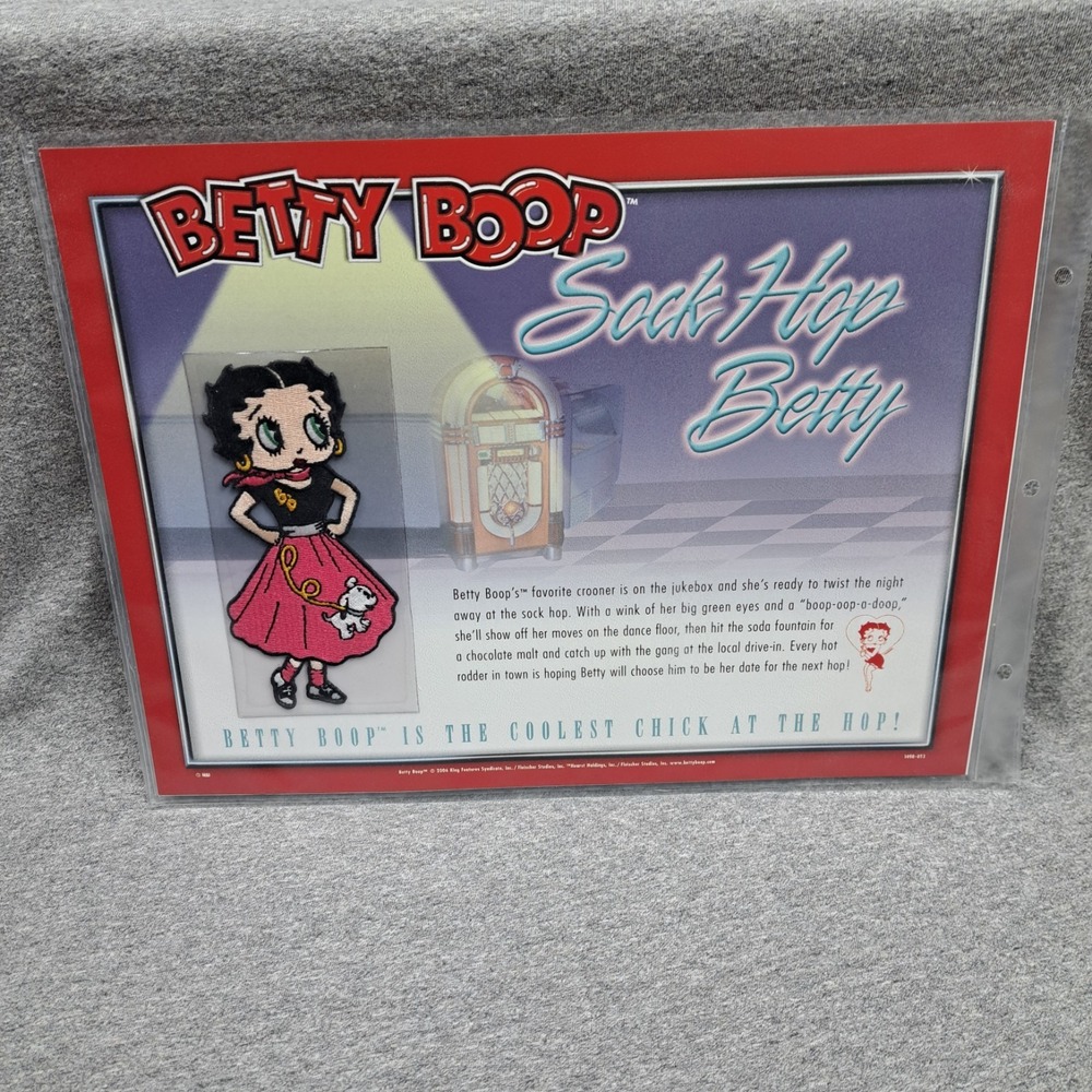 Betty Boop Patch Sock Hop Betty‎ Pudgy Clothing Patch Collectible Vintage Grease